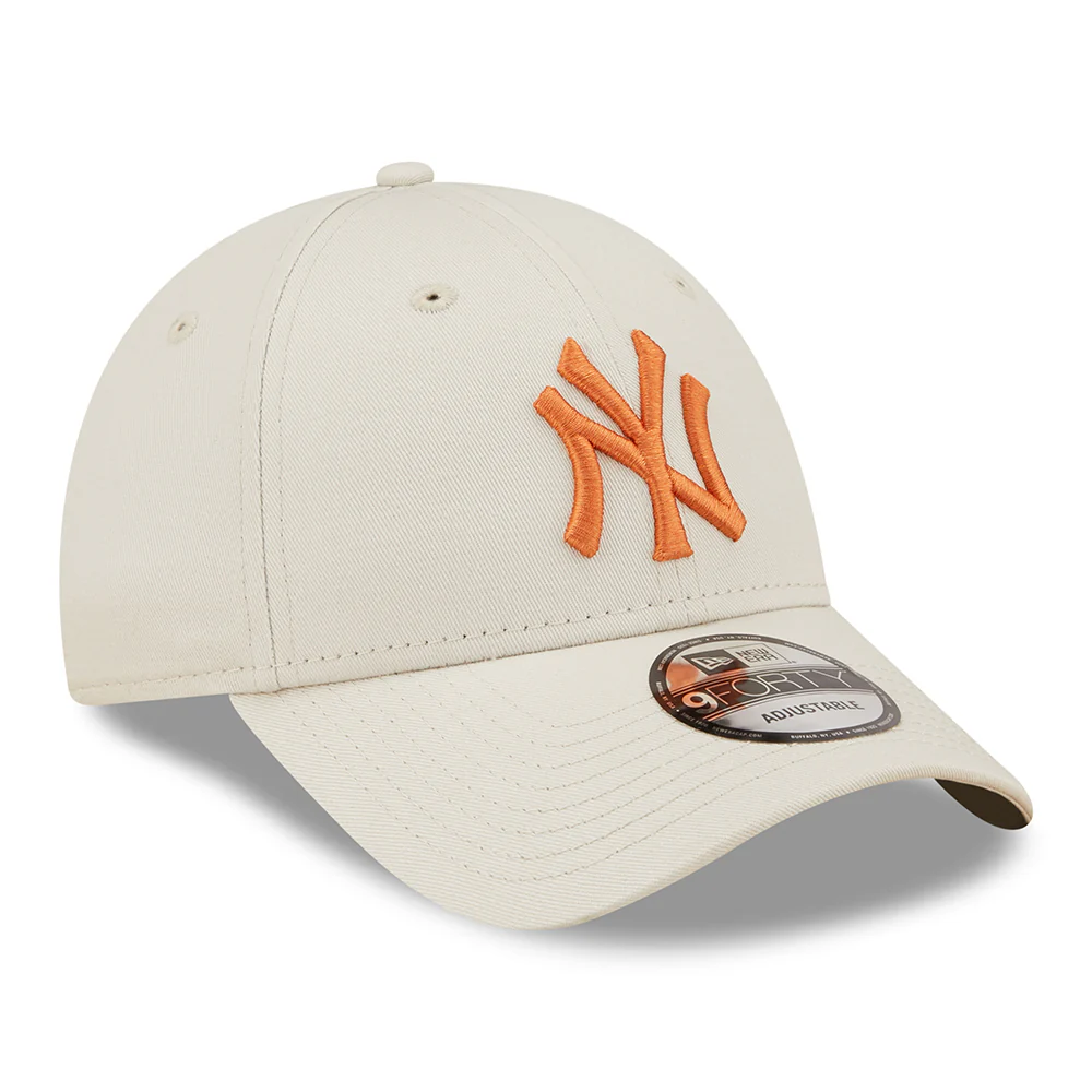 New Era 9FORTY New York Yankees Baseball Cap - MLB League Essential II - Steingrau-Verbranntes Orange - Image 3