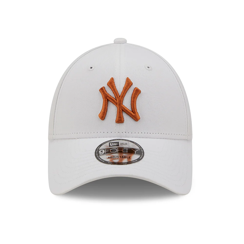 New Era 9FORTY II New York Yankees Baseball Cap - MLB League Essential - Weiß-Toffee - Image 2