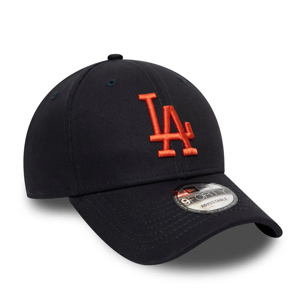 New Era 9FORTY L.A. Dodgers Baseball Cap - League Essential - Marineblau-Orange - Image 3