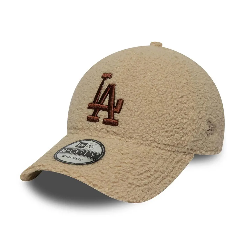 New Era 9FORTY L.A. Dodgers Baseball Cap - MLB Borg - Beige-Braun