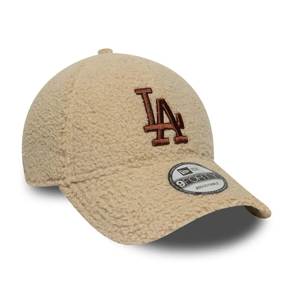 New Era 9FORTY L.A. Dodgers Baseball Cap - MLB Borg - Beige-Braun - Image 3