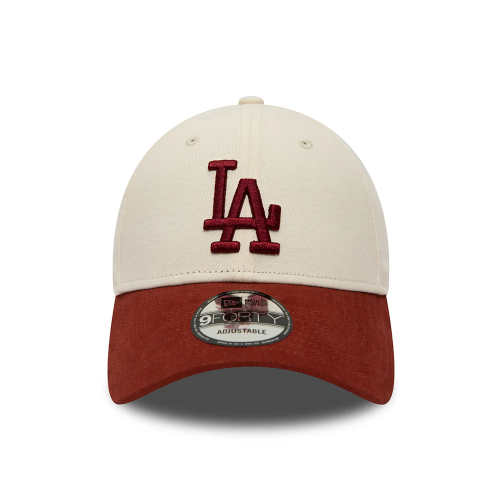 New Era 9FORTY L.A. Dodgers Baseball Cap - MLB - Cremefarben-Kardinalrot - Image 2