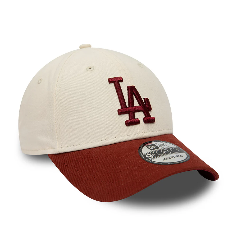 New Era 9FORTY L.A. Dodgers Baseball Cap - MLB - Cremefarben-Kardinalrot - Image 3