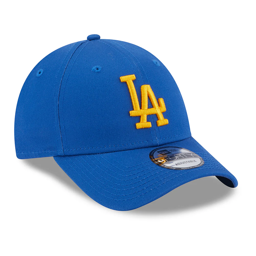 New Era 9FORTY L.A. Dodgers Baseball Cap - MLB League Essential - Azurblau-Gelb - Image 3