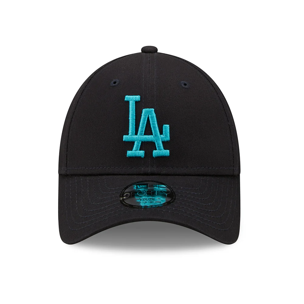New Era Kinder 9FORTY L.A. Dodgers Baseball Cap - MLB League Essential II - Marineblau-Türkis - Image 2