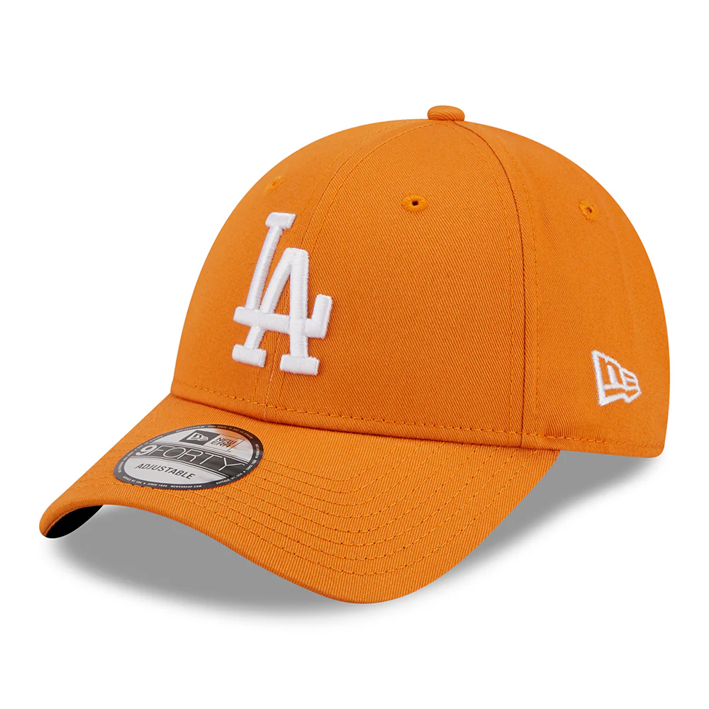 New Era 9FORTY L.A. Dodgers Baseball Cap - MLB League Essential - Orange-Weiß