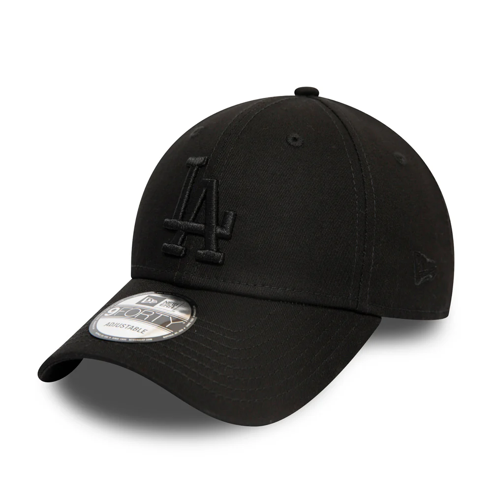 New Era 9FORTY L.A. Dodgers Baseball Cap - MLB League Essential - Schwarz auf Schwarz