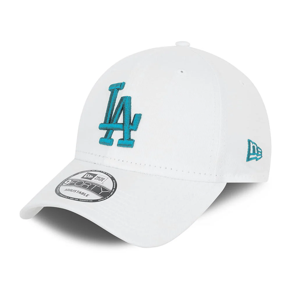 New Era 9FORTY L.A. Dodgers Baseball Cap - MLB League Essential - Weiß-Petrol