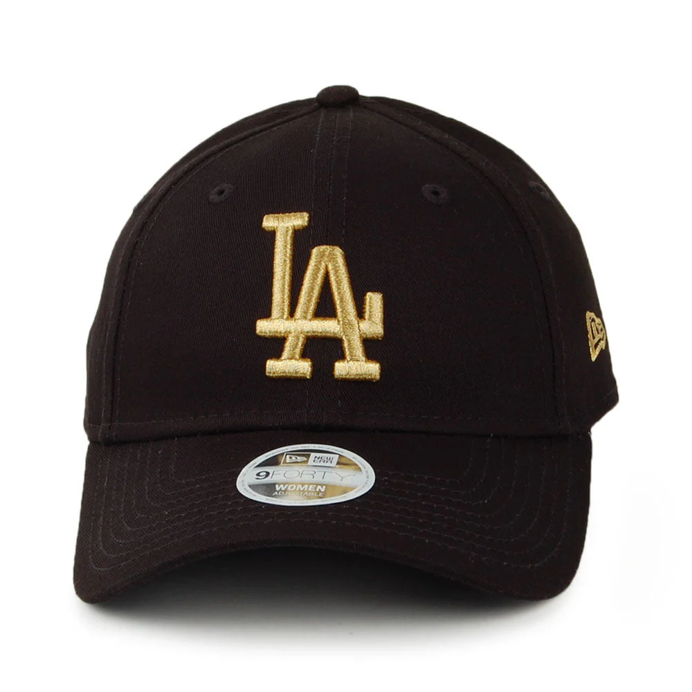New Era 9FORTY L.A. Dodgers Baseball Cap MLB Metallic - Schwarz-Gold - Image 2