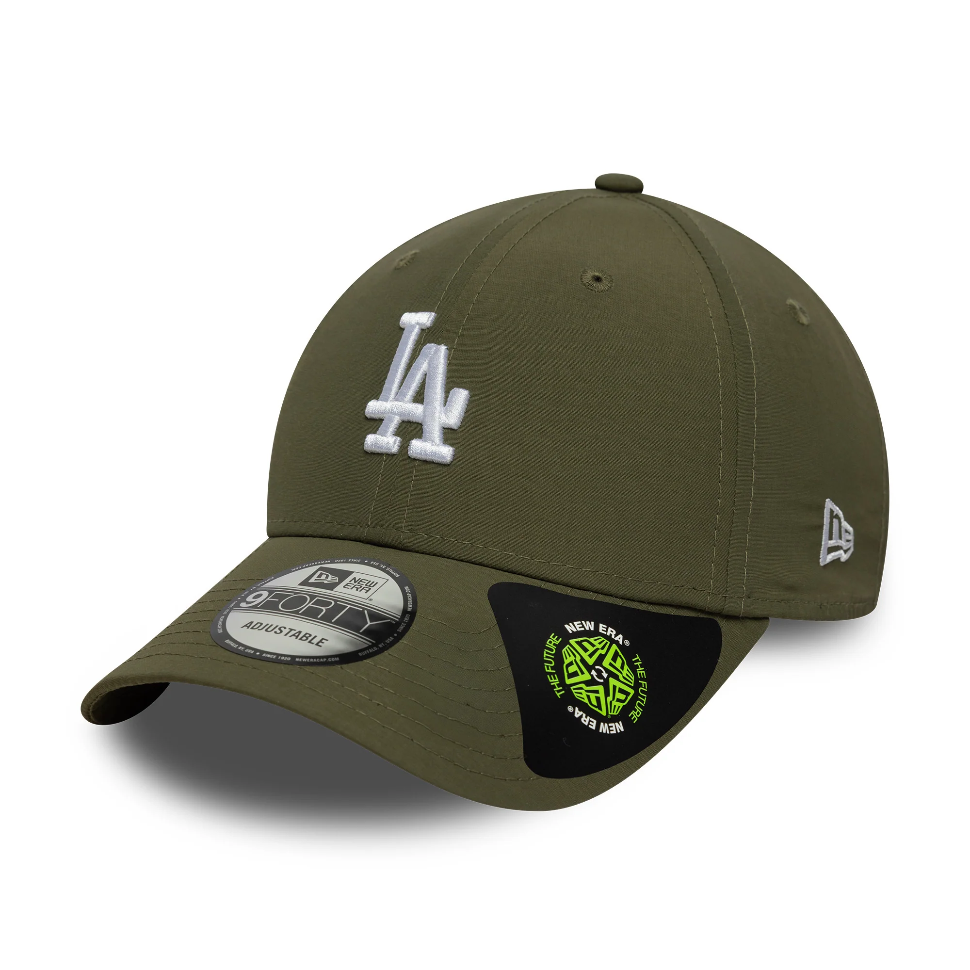 New Era 9FORTY L.A. Dodgers Baseball Cap - MLB Recycled Midi - Olivgrün-Weiß
