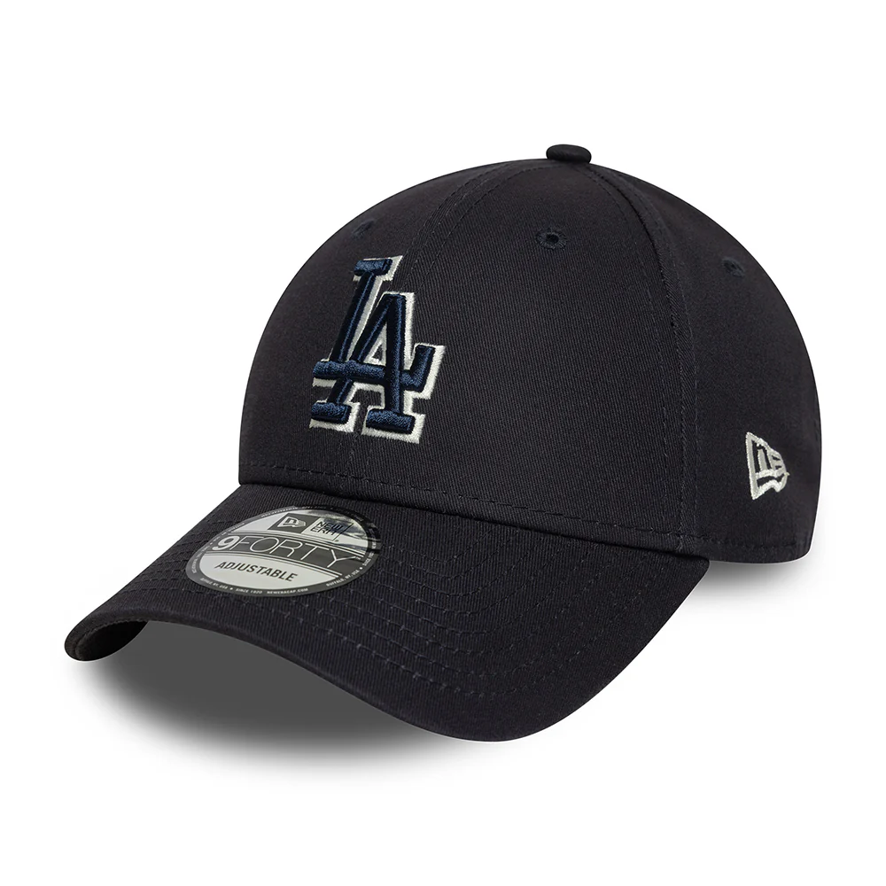 New Era 9FORTY L.A. Dodgers Baseball Cap - MLB Team Outline - Marineblau-Weiß