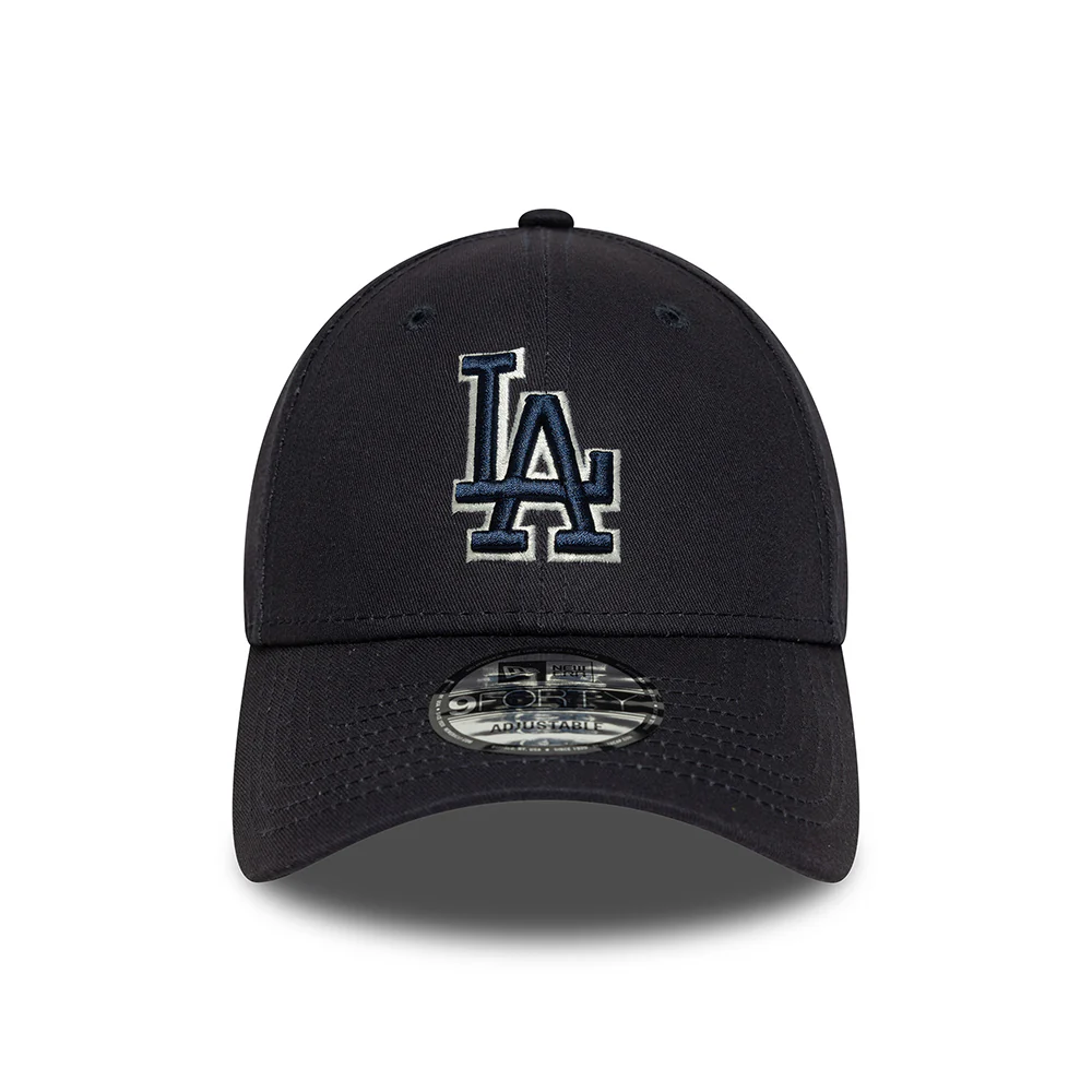 New Era 9FORTY L.A. Dodgers Baseball Cap - MLB Team Outline - Marineblau-Weiß - Image 2
