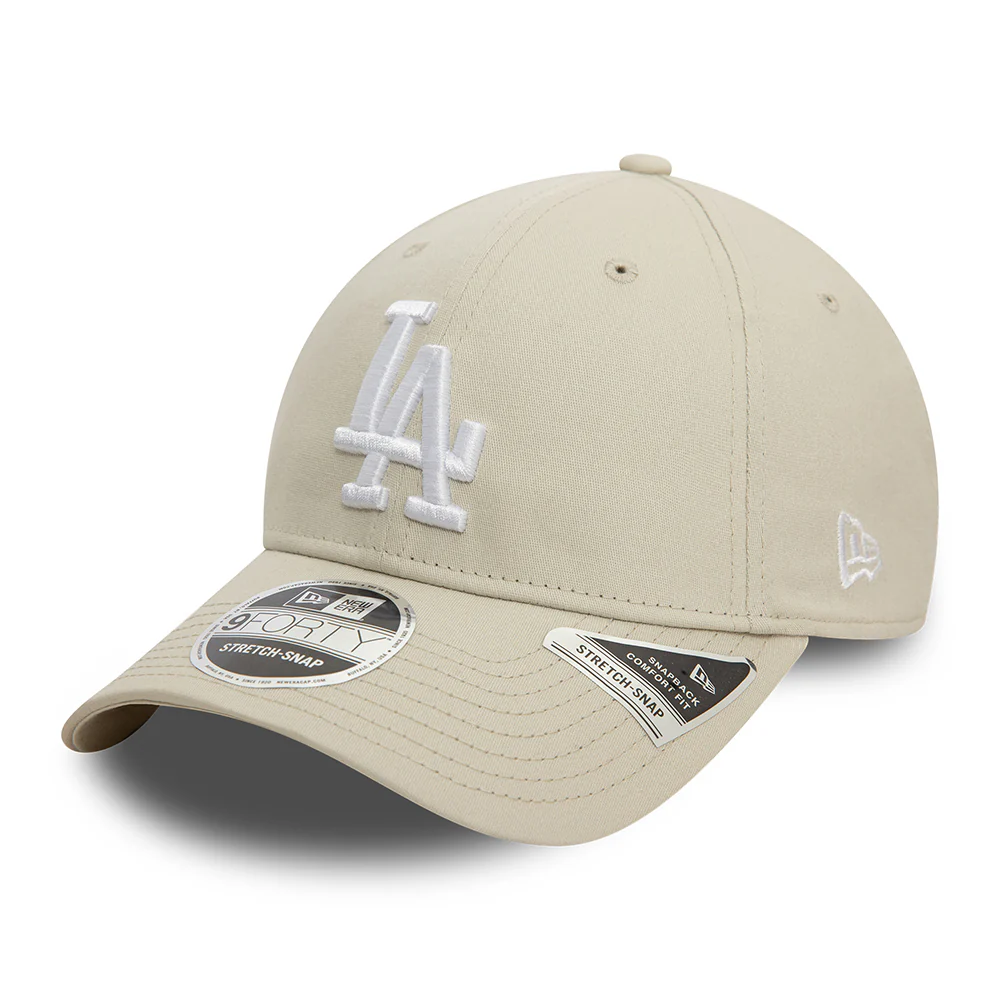 New Era 9FORTY L.A. Dodgers Snapback Cap - MLB Stretch Snap - Steingrau-Weiß