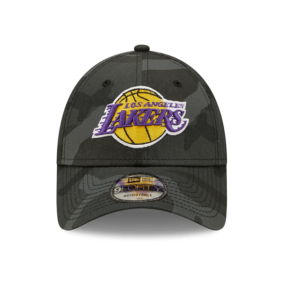 New Era 9FORTY L.A. Lakers Baseball Cap - NBA Camo - Grau-Tarnfarben - Image 2