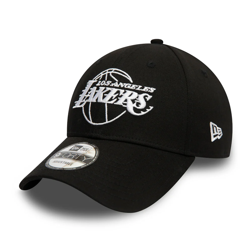 New Era 9FORTY L.A. Lakers Baseball Cap - NBA League Essential - Schwarz-Weiß