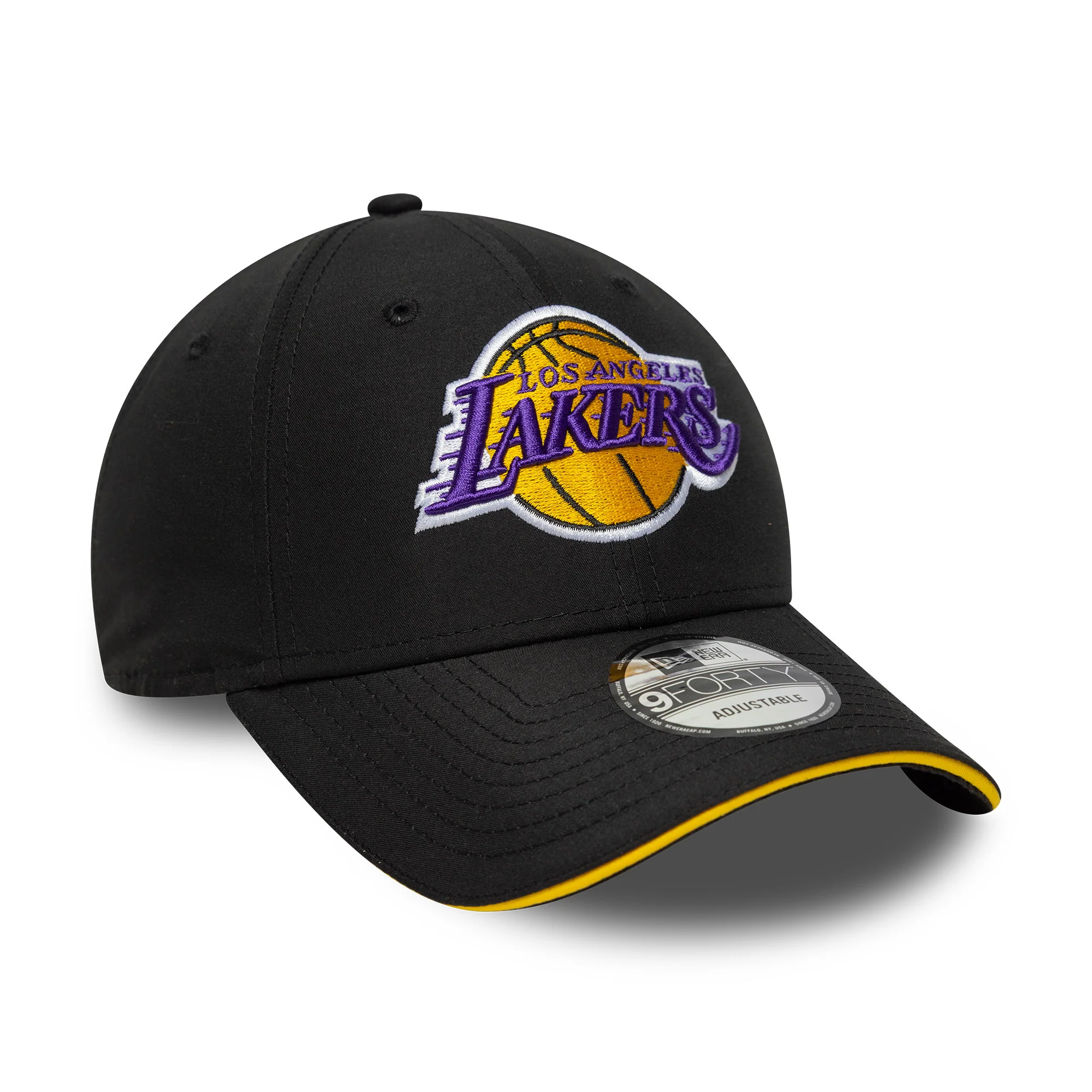 New Era 9FORTY L.A. Lakers Baseball Cap - NBA Microfibre - Schwarz-Gelb - Image 3