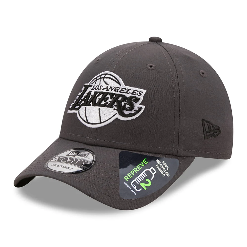 New Era 9FORTY L.A. Lakers Baseball Cap - NBA Monochrome - Graphitgrau