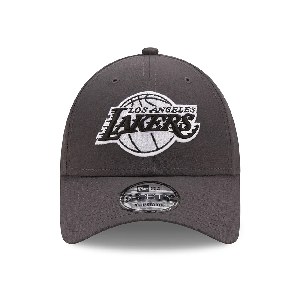 New Era 9FORTY L.A. Lakers Baseball Cap - NBA Monochrome - Graphitgrau - Image 2