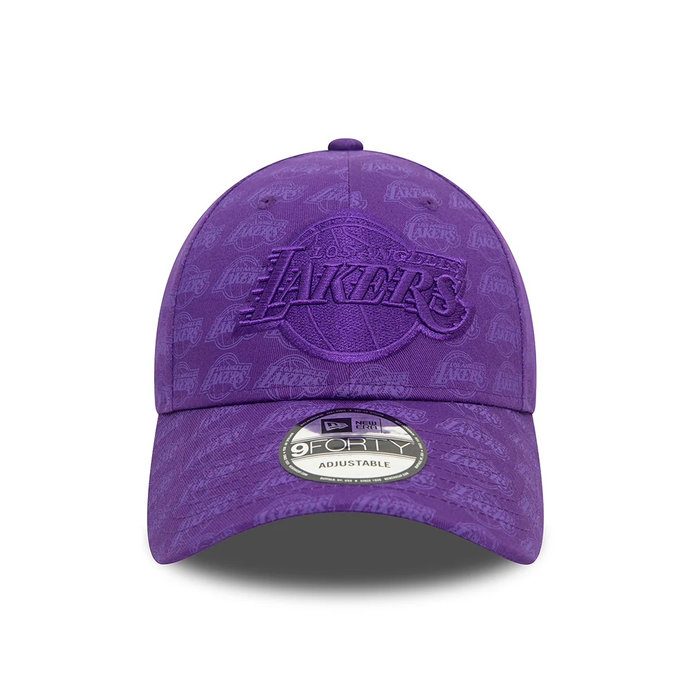 New Era 9FORTY L.A. Lakers Baseball Cap - NBA Monogram - Lila - Image 2