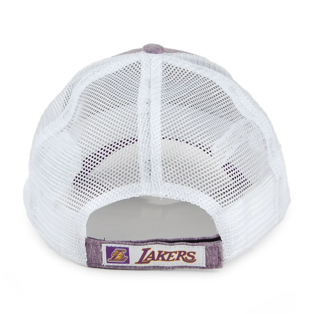 New Era 9FORTY L.A. Lakers Trucker Cap - NBA Summer League - Lila-Weiß - Image 3