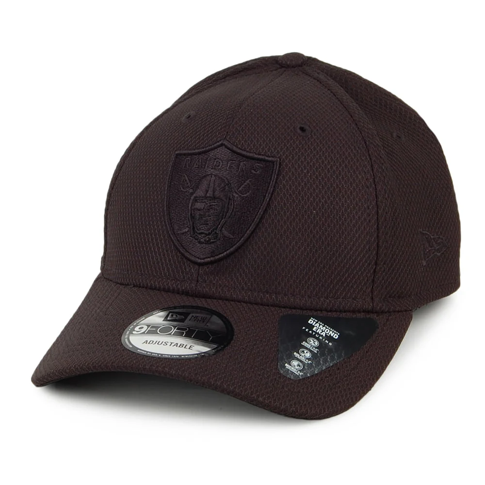 New Era 9FORTY Las Vegas Raiders Baseball Cap - NFL Mono Team Colour - Schwarz