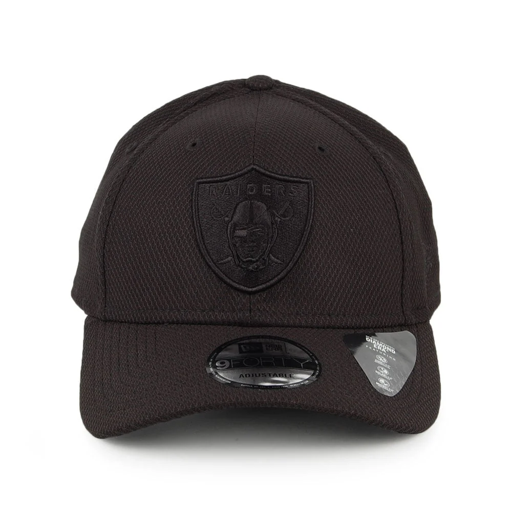 New Era 9FORTY Las Vegas Raiders Baseball Cap - NFL Mono Team Colour - Schwarz - Image 2