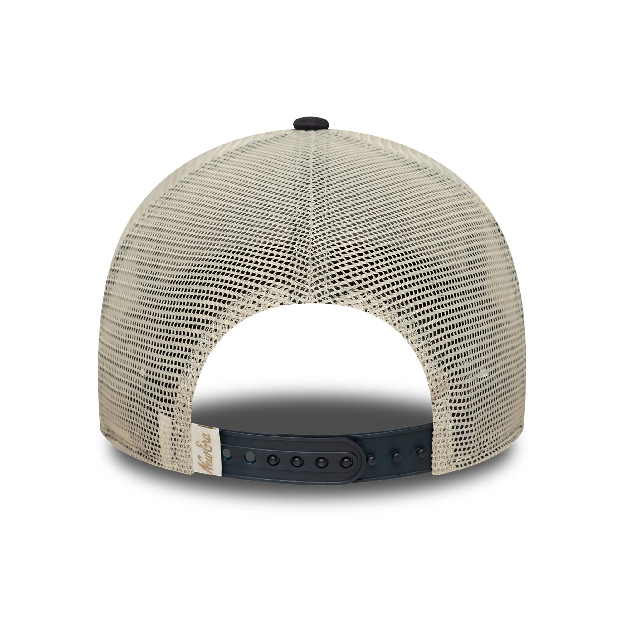 New Era 9FORTY M-Crown A-Frame Trucker Cap - Contrast Patch - Cremefarben-Marineblau - Image 3