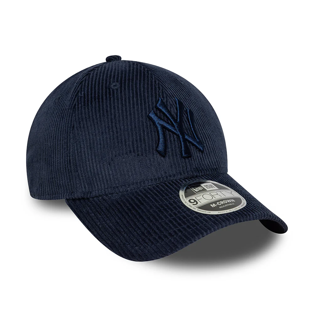 New Era 9FORTY New York Yankees Baseball Cap - MLB Cord - Marineblau - Image 3
