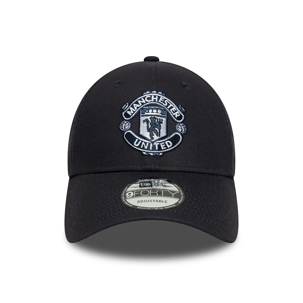 New Era 9FORTY Manchester United FC Baseball Cap - Seasonal - Marineblau auf Marineblau - Image 2
