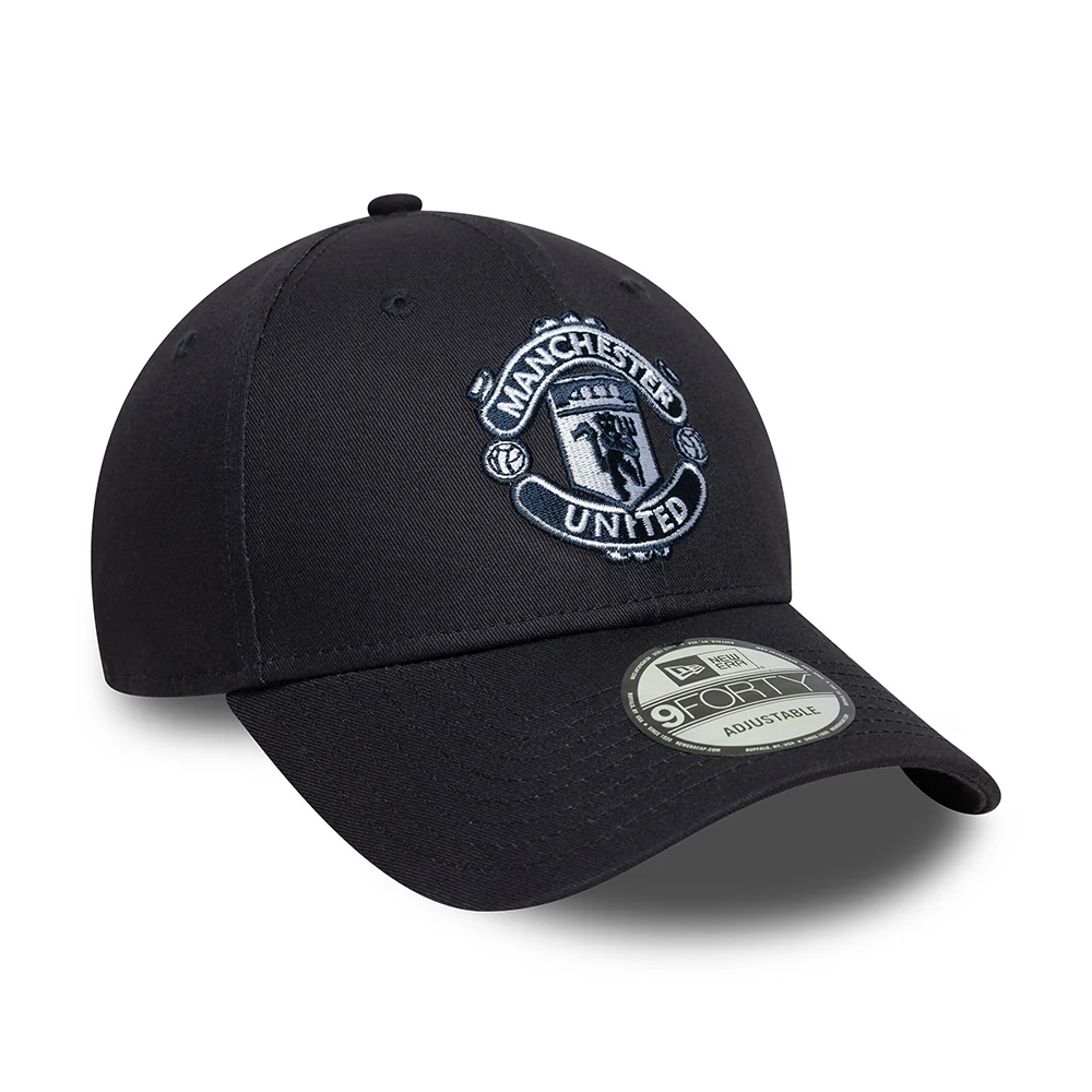 New Era 9FORTY Manchester United FC Baseball Cap - Seasonal - Marineblau auf Marineblau - Image 3