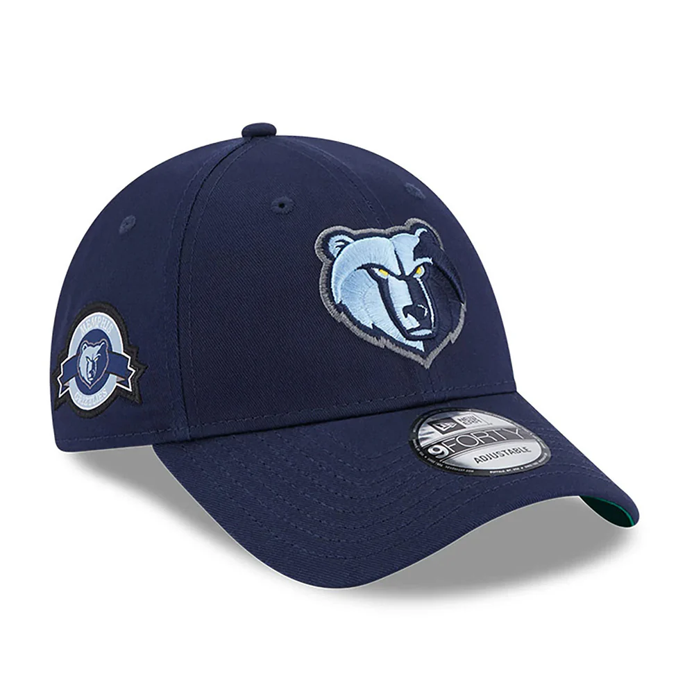 New Era 9FORTY Memphis Grizzlies Baseball Cap NBA Team Side Patch - Marineblau - Image 3