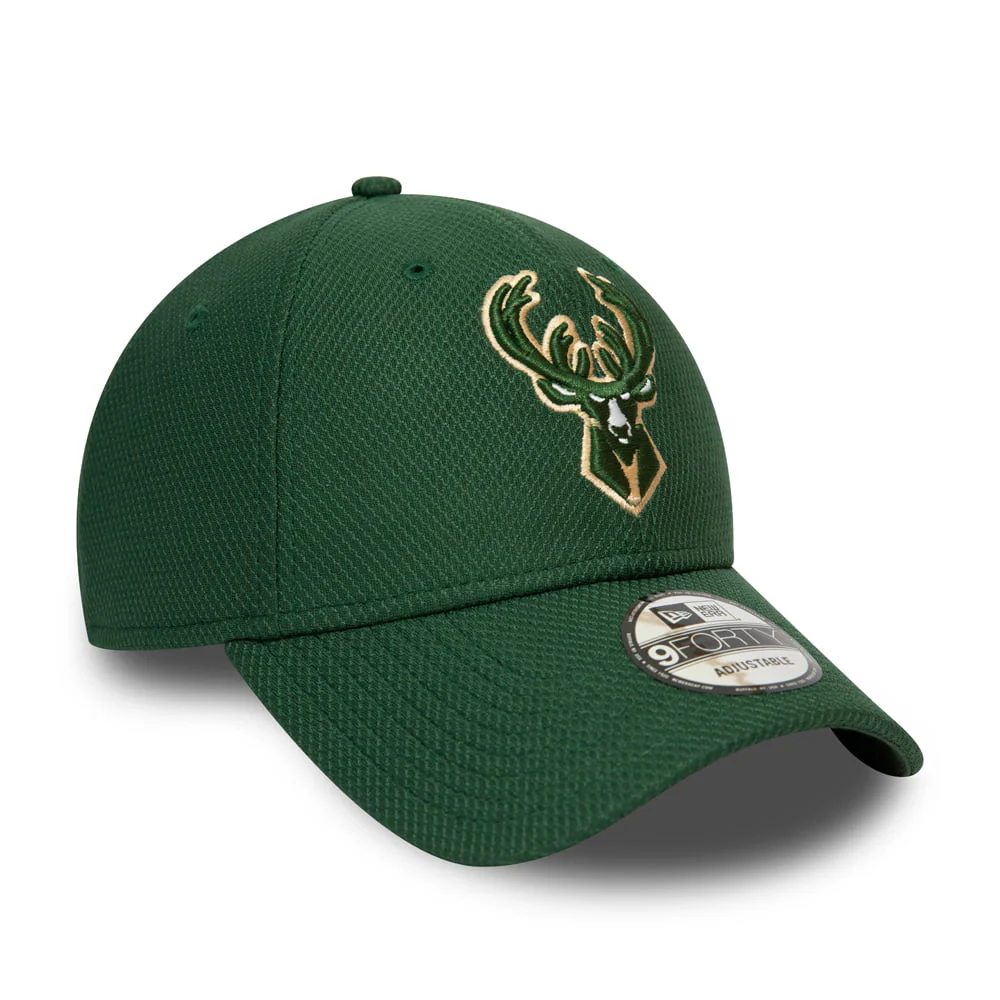 New Era 9FORTY Milwaukee Bucks Baseball Cap NBA Diamond Era Essential - Grün - Image 3