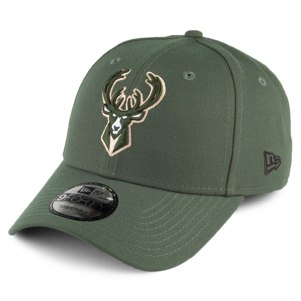 New Era 9FORTY Milwaukee Bucks Baseball Cap - NBA The League - Dunkelgrün
