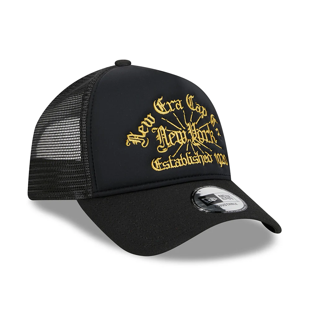 New Era 9FORTY NE A-Frame Trucker Cap - Schwarz - Image 3