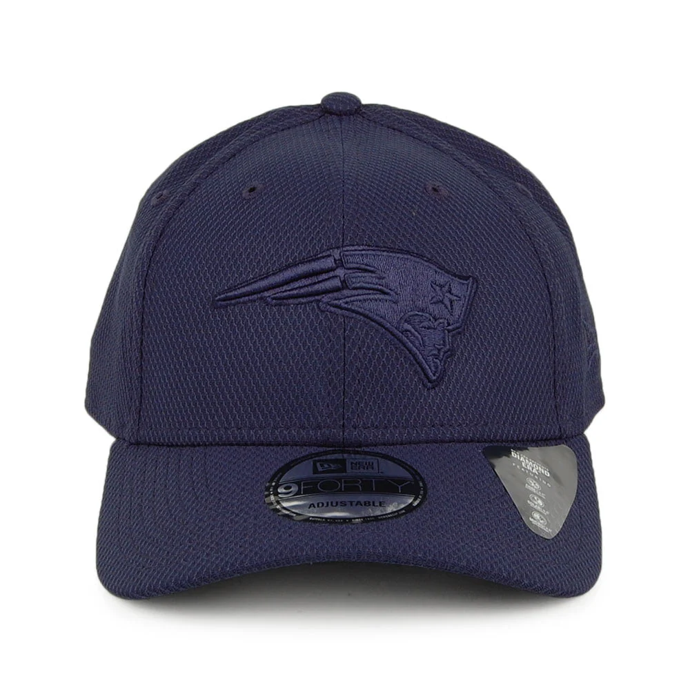 New Era 9FORTY New England Patriots Baseball Cap NFL Mono Team Colour - Marineblau - Image 2
