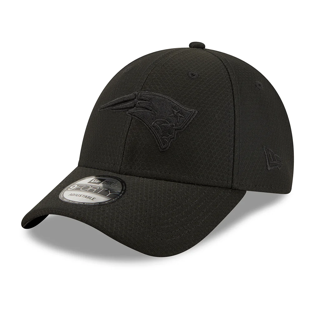 New Era 9FORTY New England Patriots Baseball Cap - NFL Mono Team Colour - Schwarz
