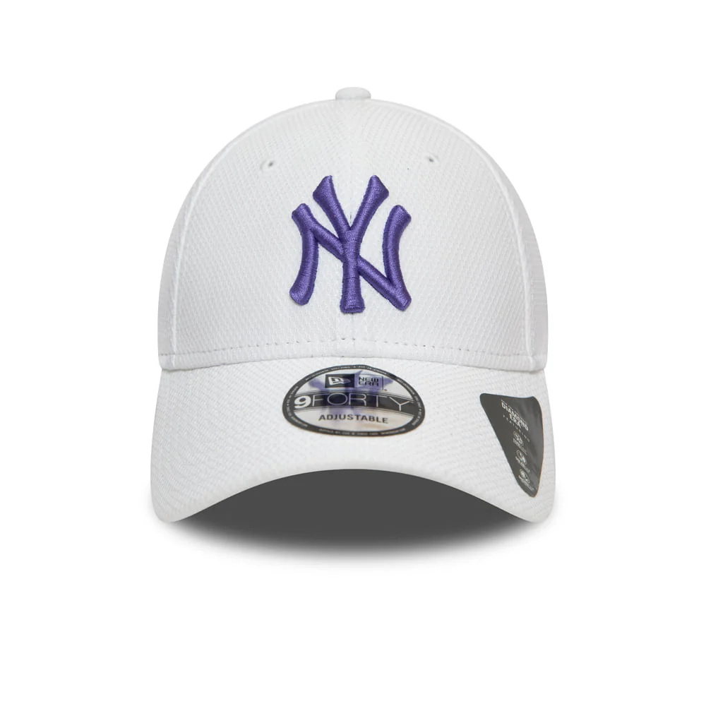 New Era 9FORTY New York Yankees Baseball Cap Diamond Era - Weiß-Lila - Image 2