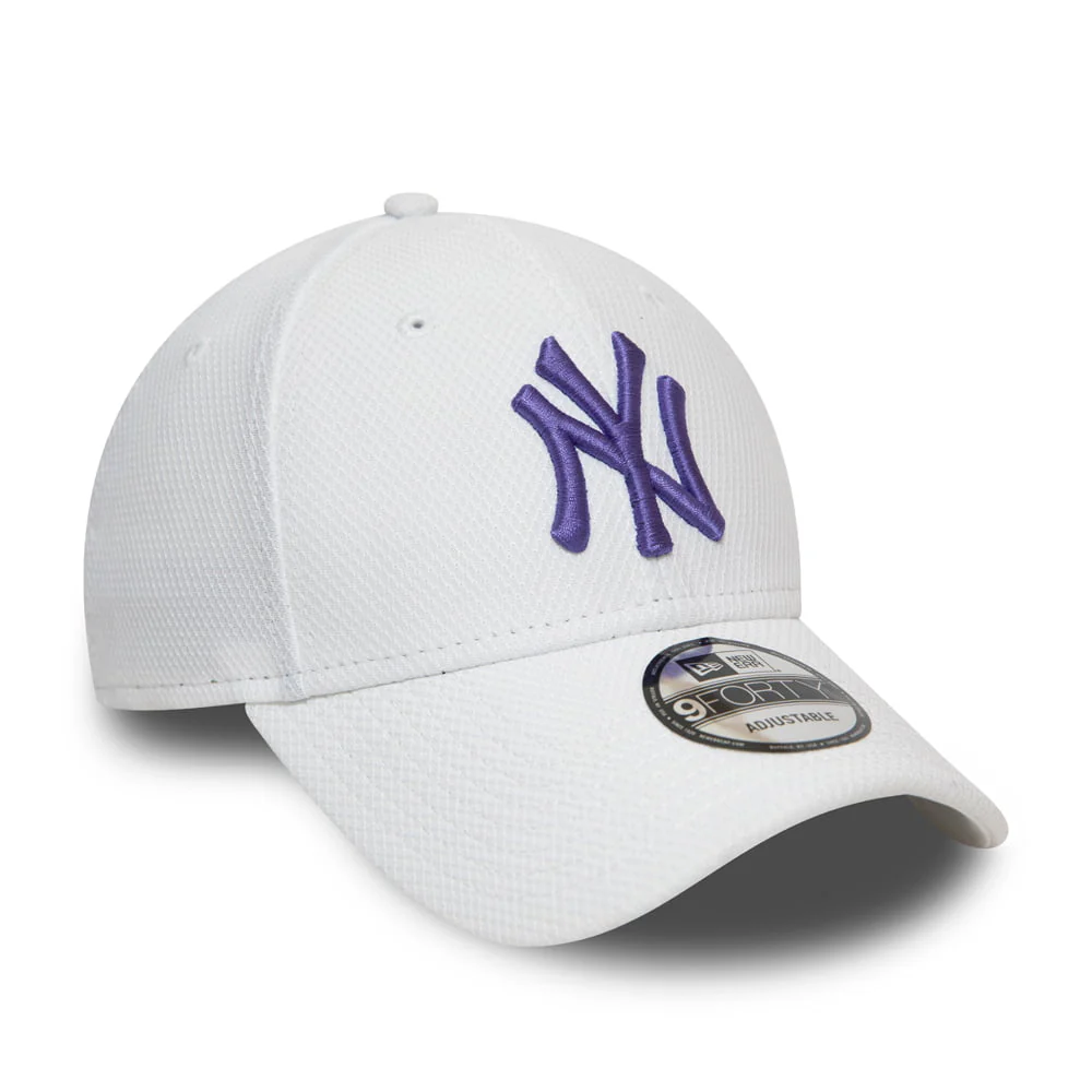 New Era 9FORTY New York Yankees Baseball Cap Diamond Era - Weiß-Lila - Image 3