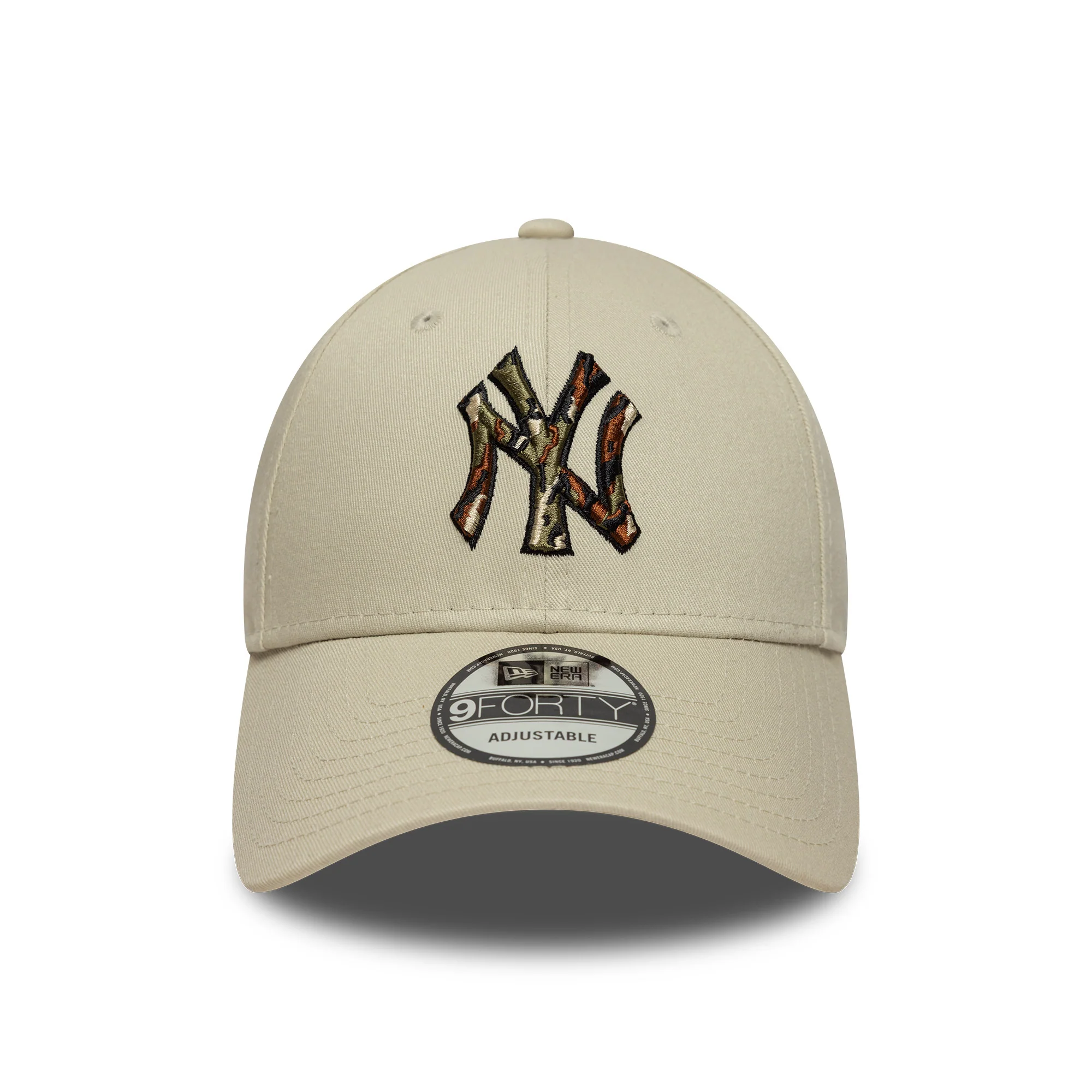New Era 9FORTY New York Yankees Baseball Cap - MLB Camo Infilll - Steingrau - Image 2