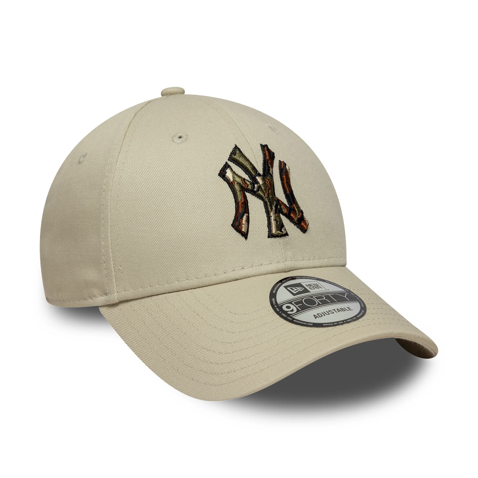 New Era 9FORTY New York Yankees Baseball Cap - MLB Camo Infilll - Steingrau - Image 3