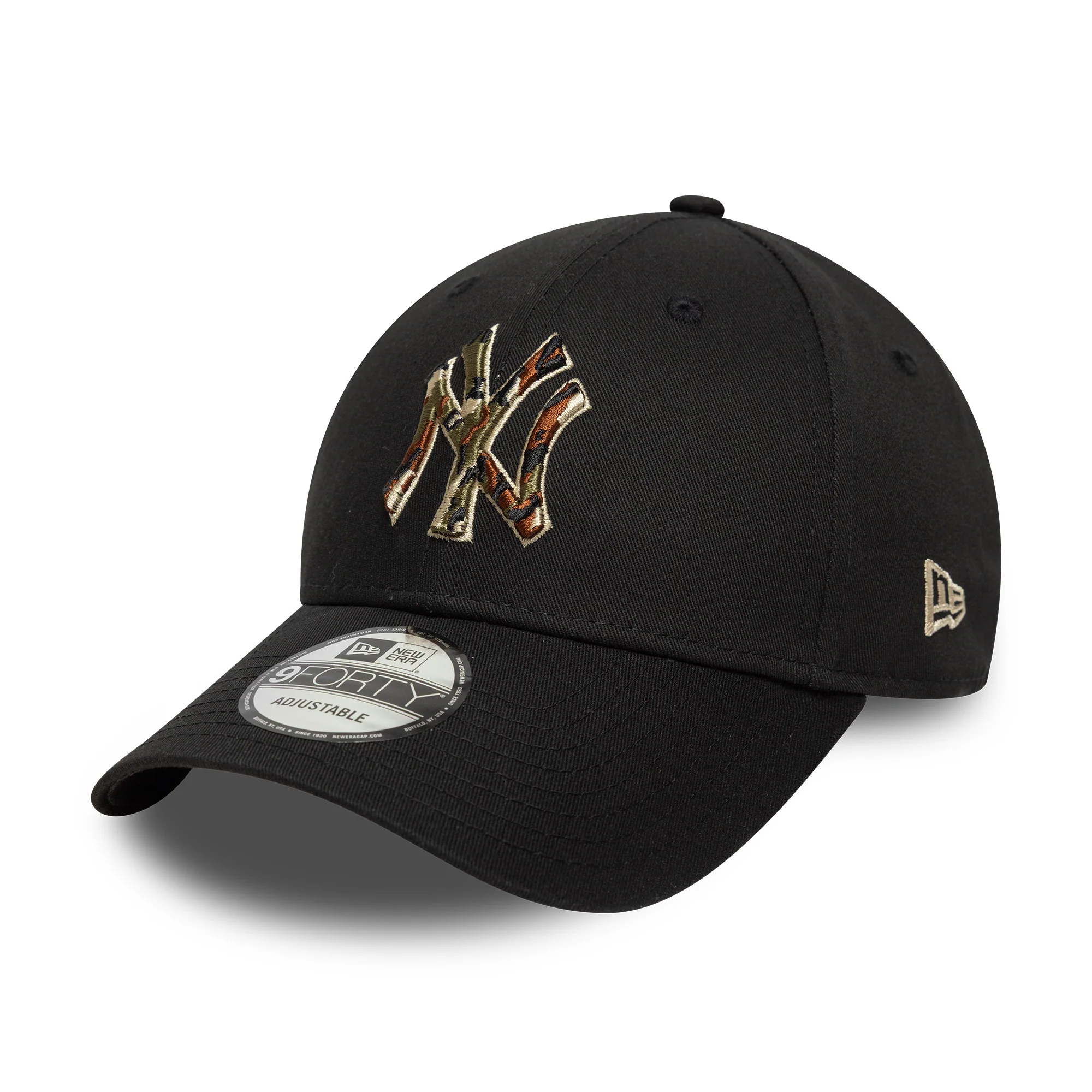New Era 9FORTY New York Yankees Baseball Cap - MLB Camo Infilll - Schwarz