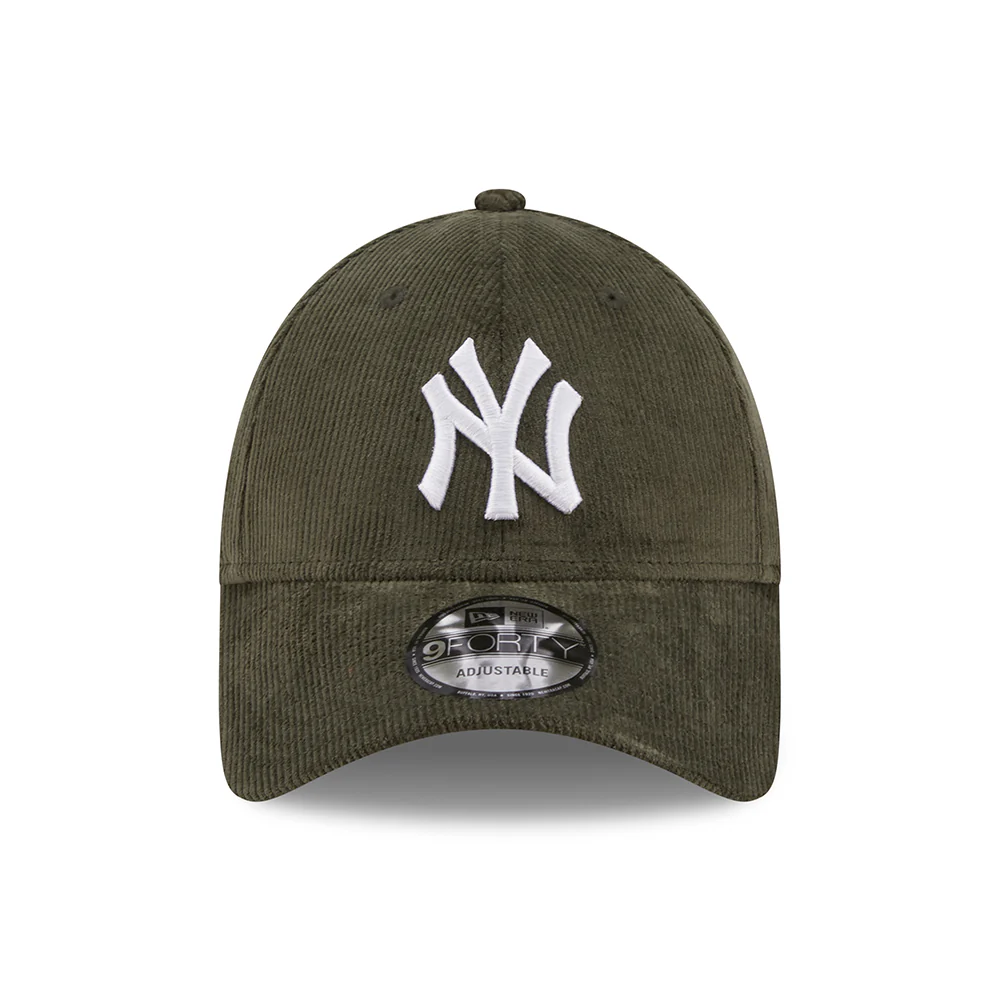 New Era 9FORTY New York Yankees Baseball Cap MLB Cord Fabric - Olivgrün - Image 2