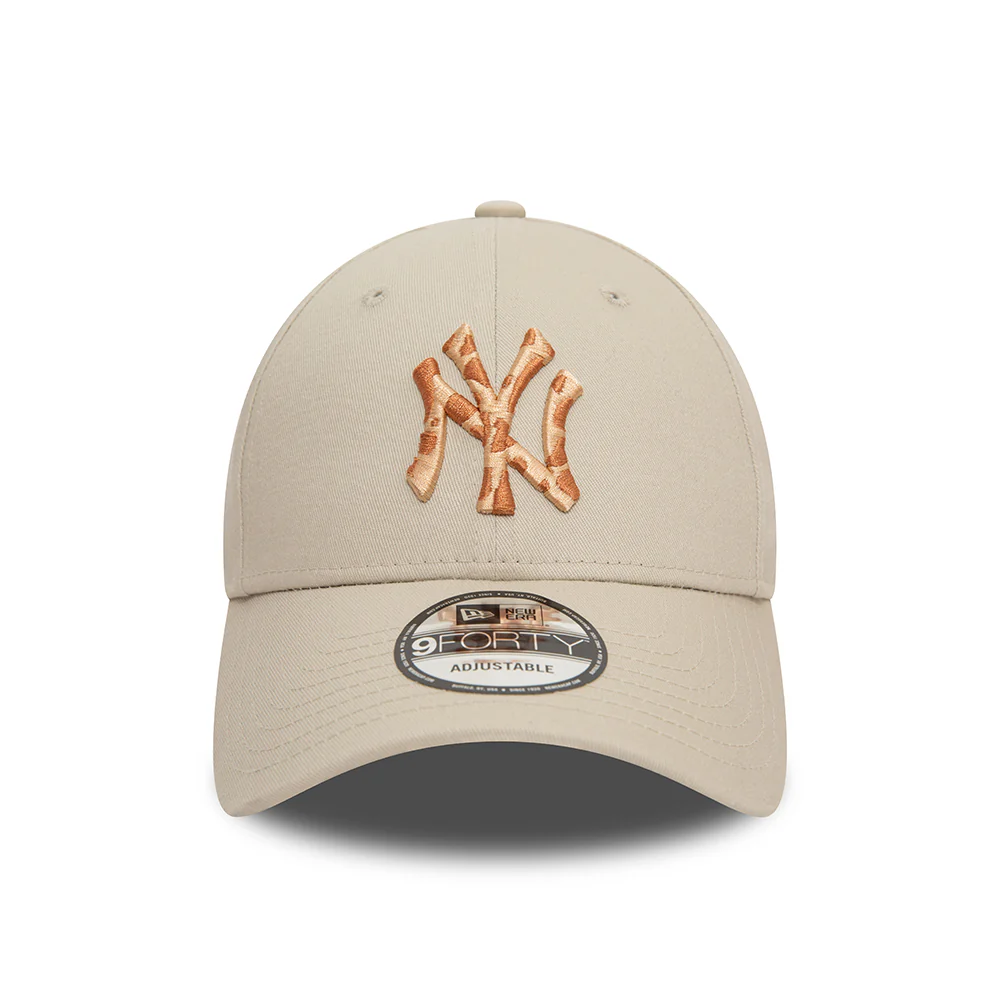New Era 9FORTY New York Yankees Baseball Cap - MLB Giraffe Animal Infill - Steingrau - Image 2