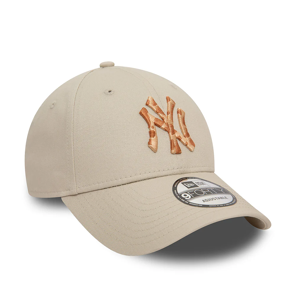 New Era 9FORTY New York Yankees Baseball Cap - MLB Giraffe Animal Infill - Steingrau - Image 3