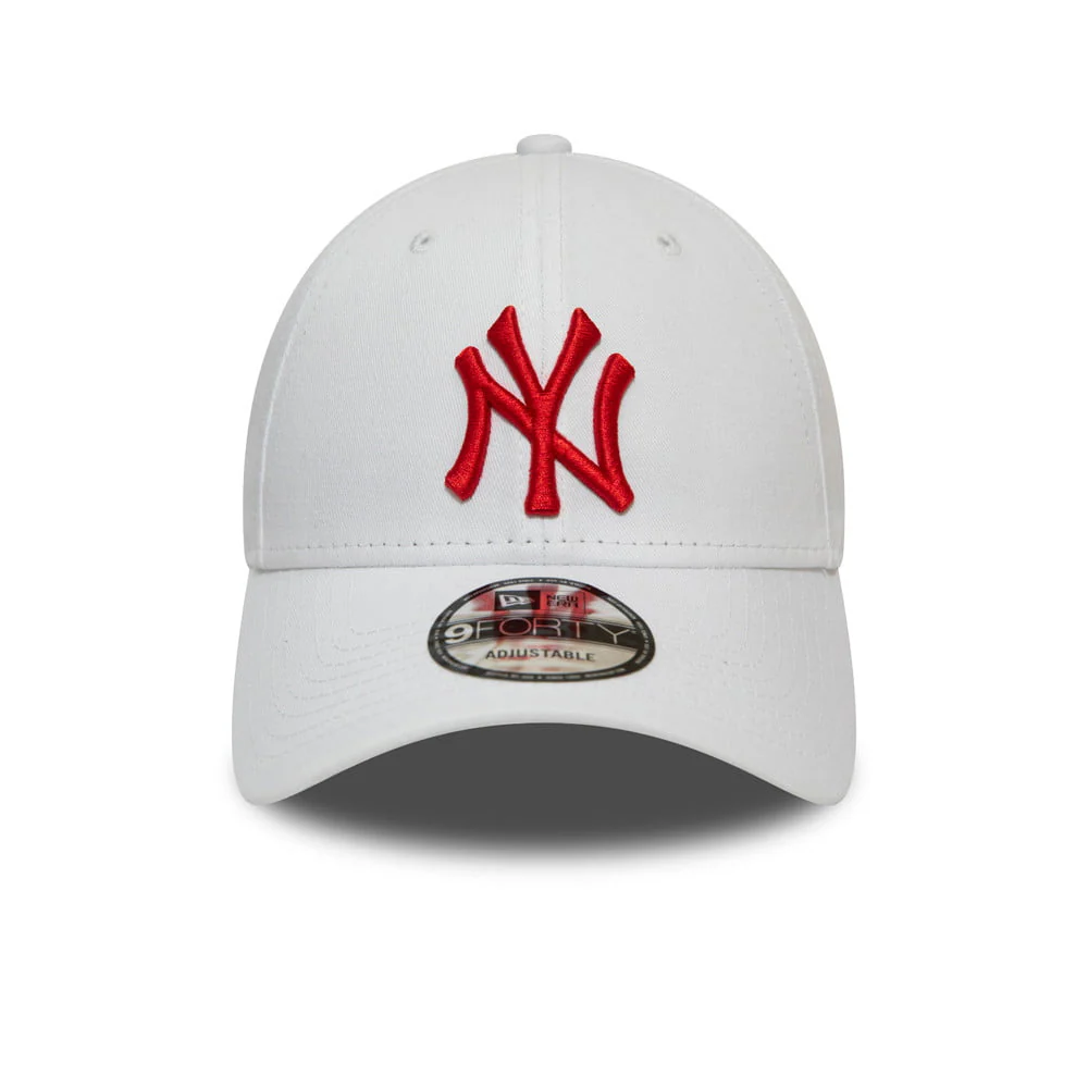 New Era 9FORTY II New York Yankees Baseball Cap - MLB League Essential - Weiß-Rot - Image 2