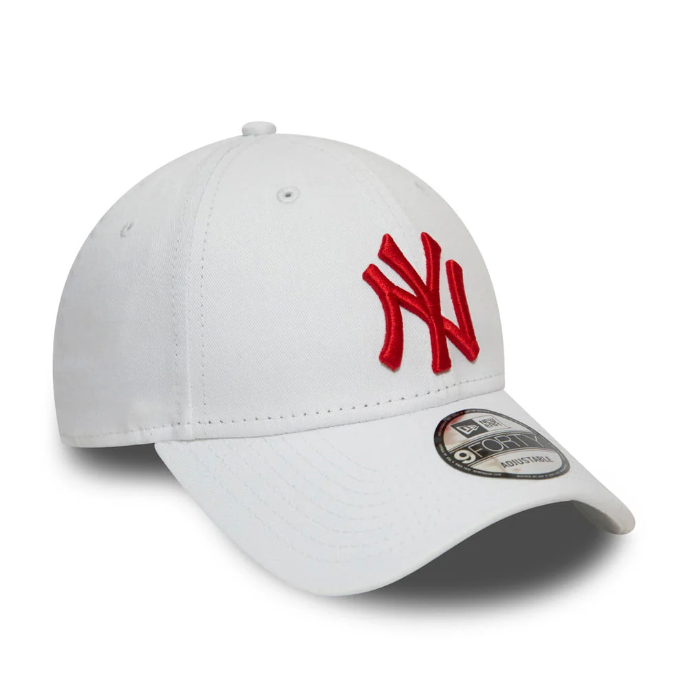 New Era 9FORTY II New York Yankees Baseball Cap - MLB League Essential - Weiß-Rot - Image 3