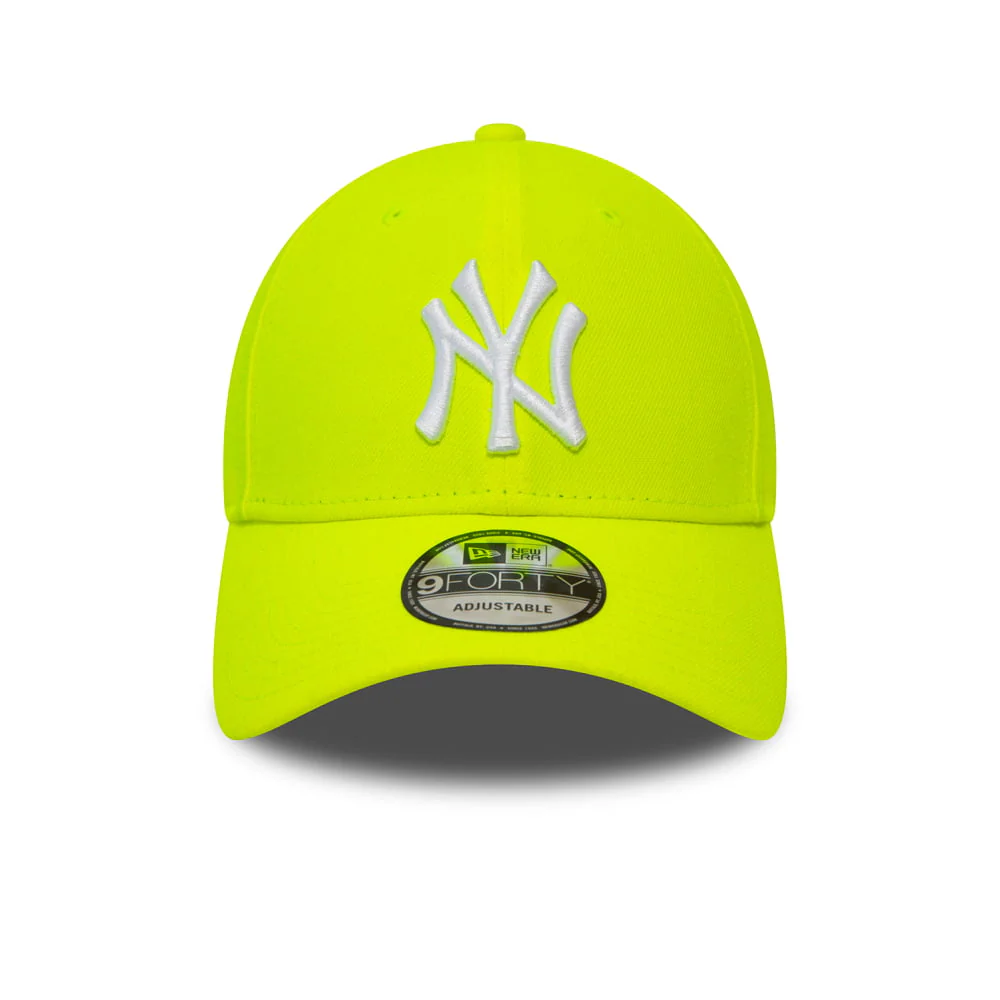 New Era 9FORTY New York Yankees Baseball Cap MLB League Essential Neon Pack - Neongelb - Image 2