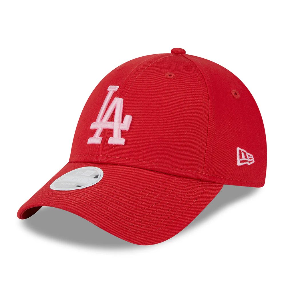 New Era Damen 9FORTY New York Yankees Baseball Cap - MLB League Essential - Scharlachrot-Rosé