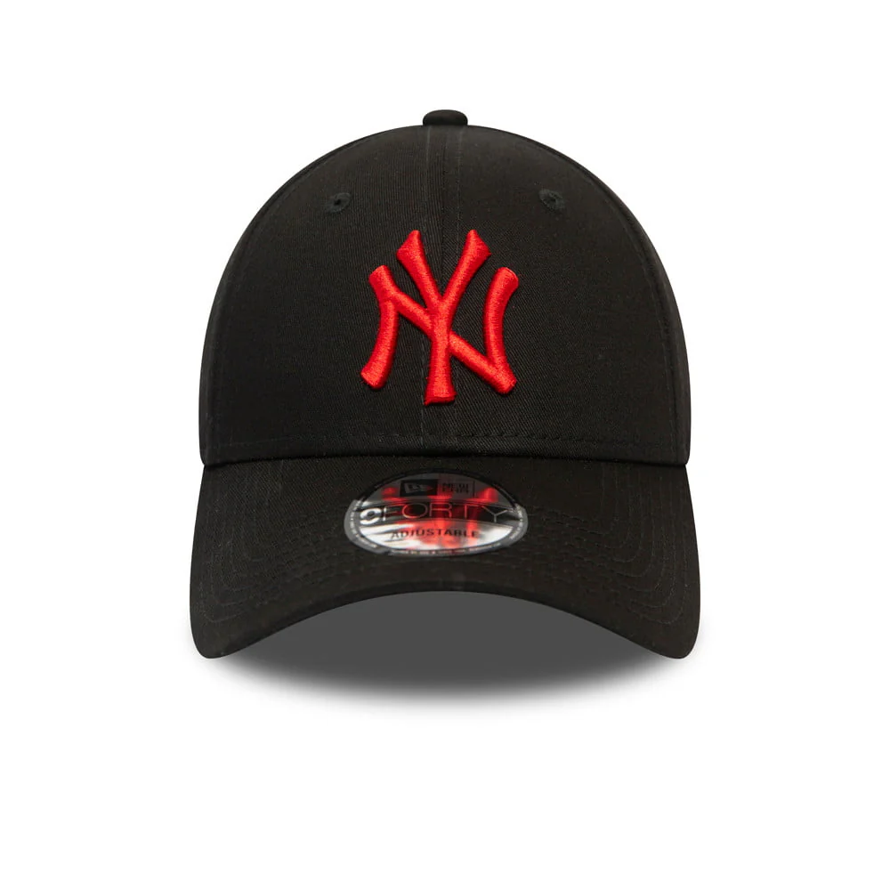 New Era 9FORTY New York Yankees Baseball Cap MLB League Essential - Schwarz-Rot - Image 2
