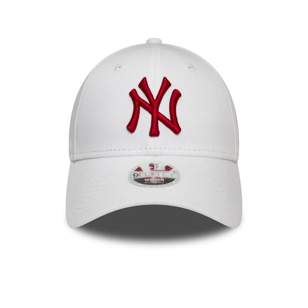 New Era Damen 9FORTY New York Yankees Baseball Cap - MLB League Essential - Weiß - Image 2